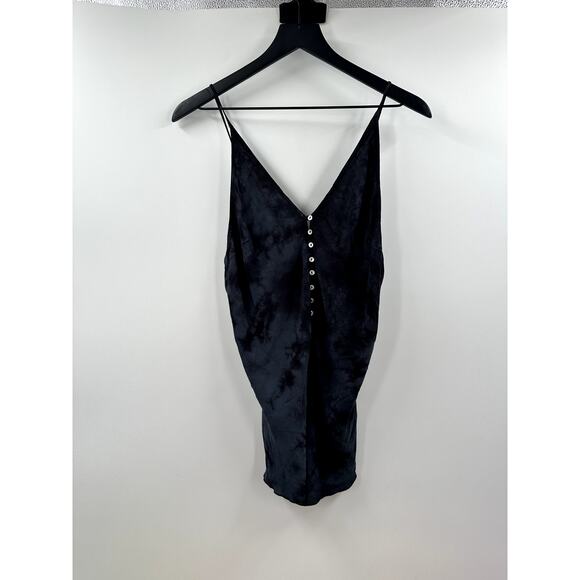 FREE PEOPLE Intimately Walkabout Tie Dye Romper Short Jumpsuit Washed Black S - Picture 3 of 10